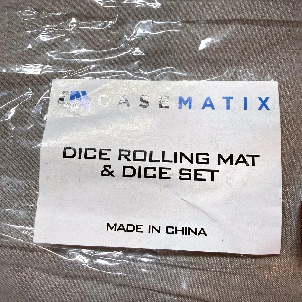 Casematix Dice Rolling Mat Scroll & Dice Set Dragon Eye Iridescent Snakeskin NEW